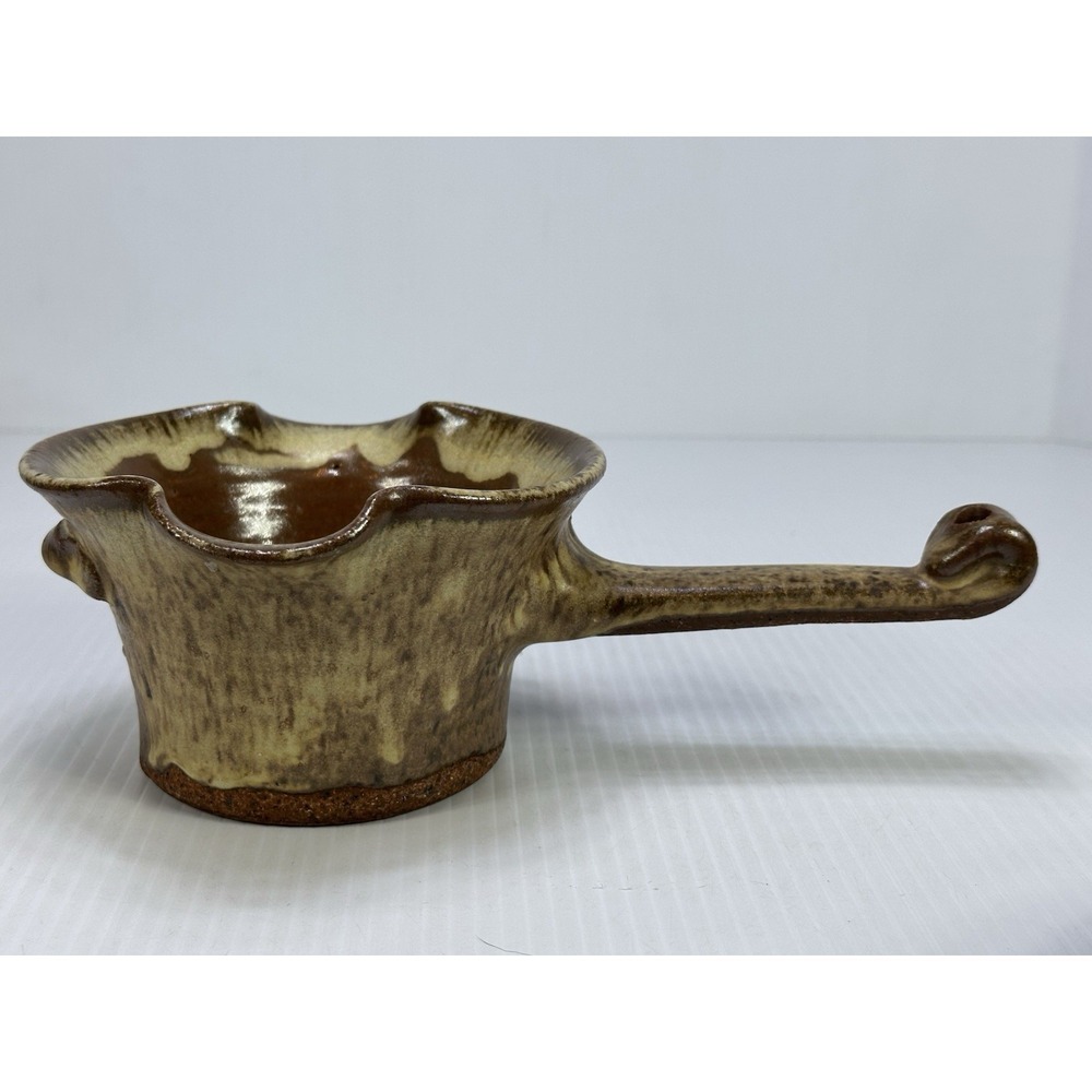 Terry Silverman Flameware Pottery  Spouted Butter Warmer Fitzwilliam NH